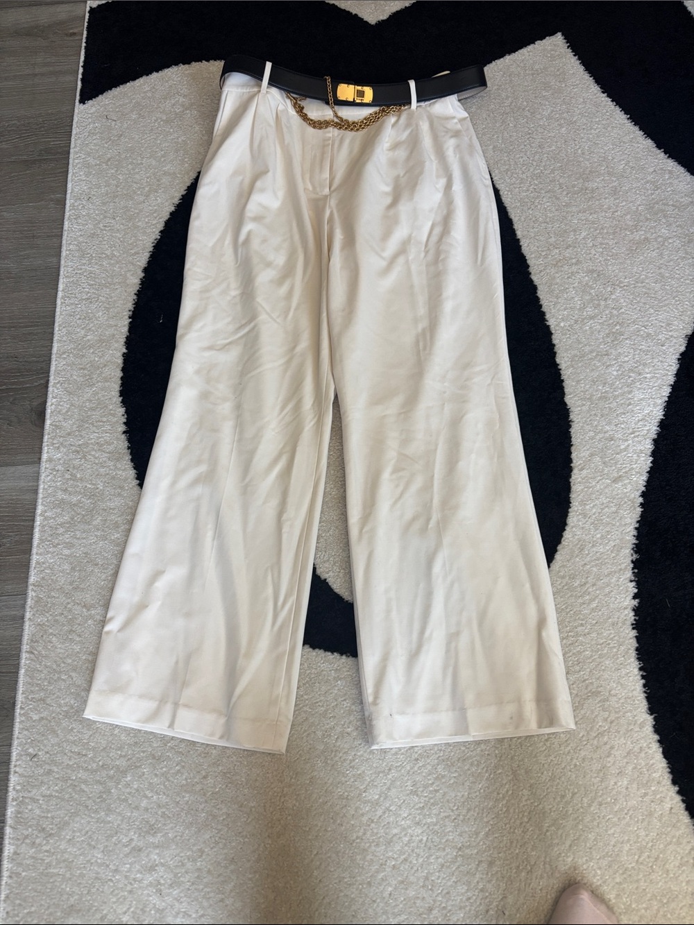 Donna Karan Cream Dress Pants with Branded Waist Tag size 12